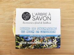 Shampoing au neem et lavandin – formule purifiante et calmante pour cuir chevelu sensible / Shampoo met neem en lavandin – zuiverende en verzachtende formule voor gevoelige hoofdhuid / Shampoo with neem and lavandin – purifying and calming formula for sensitive scalp