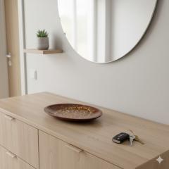 Foto van het artikel Plateau / lege zak - Ovale vorm - Mandala & Dot Art - Uniek stuk in Jesmonite, 100% gegoten en handgeschilderd