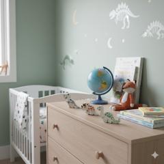 Picture of the product UPON REQUEST - Set of 3 small dinosaurs for a child's room - Mandala & Dot Art - Unique piece in Jesmonite, 100% molded and handpainted