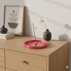 Photo de l'article Porte-encens - Format rond - Base rouge