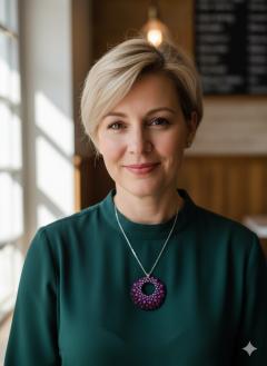 Photo de l'article Pendentifs en bois "Dotty Dots" - Dégradés de mauve (1)