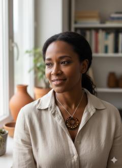 Picture of the product Wooden pendant"Dotty Dots" - Orange gradients