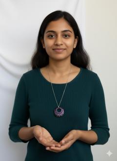 Photo de l'article Pendentifs en bois "Dotty Dots" - Dégradés de mauve (2)