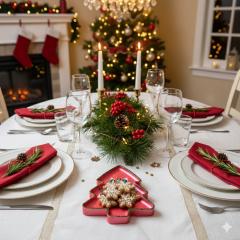 Photo de l'article Plateau / vide-poche de Noël - Format sapin (base rouge)