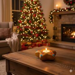 Photo de l'article Bougeoir "Esprit de Noël" - Format Etoile