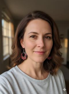 Photo de l'article Boucles d'oreille en bois "Dotty Dots" - Dégradés de rose