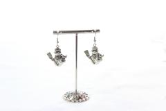 Photo de l'article Boucle d'oreille argenté bonhomme de neige