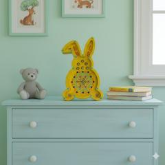 Plateau décoratif pour chambre d’enfant, création artisanale belge en jesmonite, objet déco doux et ludique pour univers bébé, cadeau unique fait main / Decoratief dienblad voor kinderkamer, Belgisch handgemaakt ontwerp in jesmonite, speelse en zachte kinderdecoratie, uniek handgemaakt cadeau / Decorative tray for children’s bedroom, Belgian handmade jesmonite piece, playful nursery decor accent, unique handcrafted gift for baby room