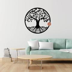 Arbre de vie mural en bois sculpté – décoration artisanale naturelle et symbolique / Houten Levensboom wanddecoratie – natuurlijke en symbolische handgemaakte creatie / Wooden Tree of Life wall decor – symbolic and natural handcrafted piece