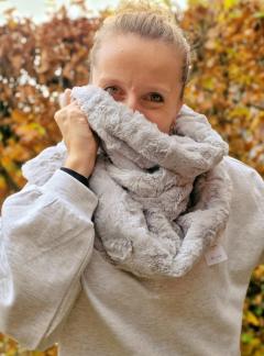 Photo de l'article Snood XL Fausse Fourrure Gris