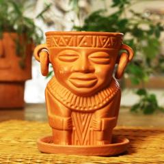 Bougie fleurissante Fleur de Coton S – pot visage design, parfum fleuri apaisant / Fleur de Coton S geurkaars – design gezichtspot, rustgevende bloemengeur / Cotton Blossom S blooming candle – designer face pot, calming floral fragrance