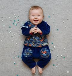 Photo de l'article 6 mois – Ensemble bleu roi