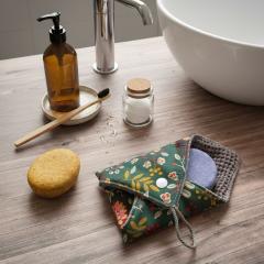 Pochette savon réutilisable imprimé Jungle – alternative écologique pour salle de bain et trousse de voyage slow life / Herbruikbare zeep pouch Jungle – duurzaam alternatief voor badkamer en reis / Reusable Jungle soap case – eco-friendly bathroom and travel essential