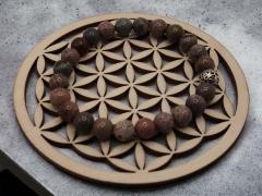 Fleur de vie en bois sculpté, symbole géométrie sacrée, décoration spirituelle artisanale / Bloem des levens in hout, heilige geometrie symbool, spirituele woondecoratie / Wooden flower of life wall art, sacred geometry symbol, spiritual handmade decor