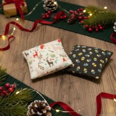 Photo de l'article Duo de Bouillottes Noël "Rennes et fleurs"