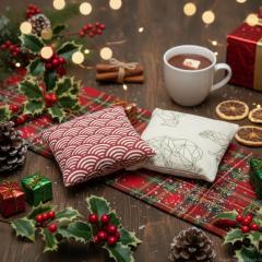 Photo de l'article Duo de Bouillottes Noël "Vague rouge et ours"