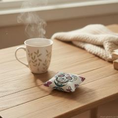 Photo de l'article Bouillotte Lin Skull Noir