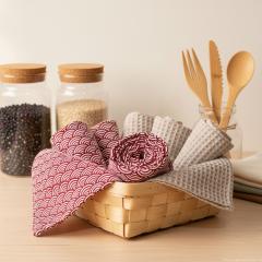 Picture of the product Reusable waffle kitchen towel (waves)