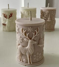 Photo de l'article Bougie pilier de Noël - brun