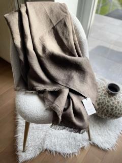 Photo de l'article Plaid en Lin Brun