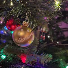 Picture of the product Personalized Christmas Bauble Matte red