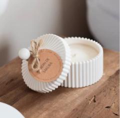 Photo de l'article Bougie AMARA – Parfum Aloe Vera, design épuré et naturel