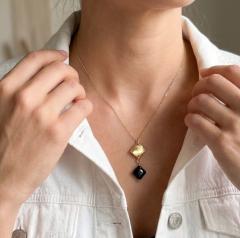 Photo de l'article Lola – Argent vermeil & agate noire