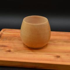 Photo de l'article Tasse 3 – mug en bois tourné naturel, forme organique et douce