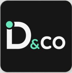 Logo ID&co, marque belge de bijoux artisanaux faits main, créatrice indépendante, univers graphique et contemporain, artisan local sélectionné par Wimzzi, made in Belgium, gage de qualité et d’authenticité / Logo van ID&co, Belgisch merk van handgemaakte juwelen, grafische en moderne identiteit, geselecteerd door Wimzzi, made in Belgium / ID&co logo, Belgian handmade jewelry brand, contemporary graphic identity, trusted artisan curated by Wimzzi