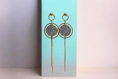 Boucles d’oreilles Éclat suspendu artisanales, bijou élégant et aérien, pièce unique à saisir avant rupture / Ambachtelijke oorbellen Éclat suspendu, elegant en luchtig ontwerp, laatste stuks / Handmade Éclat suspendu earrings, airy elegant jewelry, last chance piece