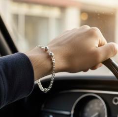 Photo de l'article Bracelet Just'Aumasculin argent925 rhodié pièce unique