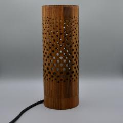 Photo de l'article Lampe à poser en bois de Châtaigner – Design artisanal et chaleureux