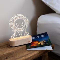 Photo de l'article Veilleuse Lion personnalisée – Évolutive & ambiances apaisantes pour rituel du coucher
