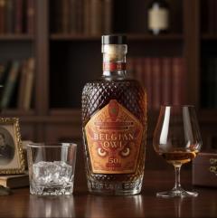 Whisky belge Belgian Owl 5 ans Fifty Edition 50cl, édition limitée artisanale, spiritueux premium pour amateurs et collectionneurs / Belgische whisky Belgian Owl 5 jaar Fifty Edition, beperkte oplage, premium degustatiecadeau / Belgian Owl 5 Year whisky Fifty Edition, limited release, premium tasting gift