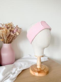 Picture of the product Facial care headband / makeup removal / beauty routine / pink vichy pattern