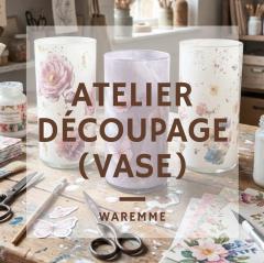Photo de l'article Atelier créatif Découpage – Créez votre vase personnalisé en 3h