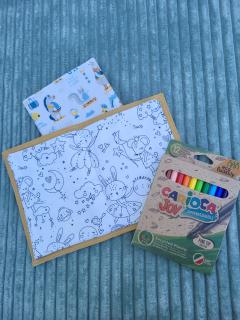 Livre à colorier lavable licorne + feutres – cadeau magique et réutilisable pour enfants / Herbruikbaar kleurboek met eenhoorn + stiften – magisch en duurzaam cadeau / Reusable unicorn coloring book + markers – magical and eco-friendly gift for kids