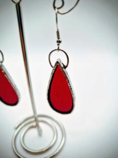 Photo de l'article Boucles d'oreilles en vitrail
