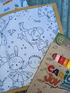 Livre à colorier lavable caméléon avec feutres – cadeau durable et créatif pour enfants / Herbruikbaar kleurboek kameleon met stiften – creatief en ecologisch cadeau voor kinderen / Reusable chameleon coloring book with markers – fun and eco-friendly gift for kids