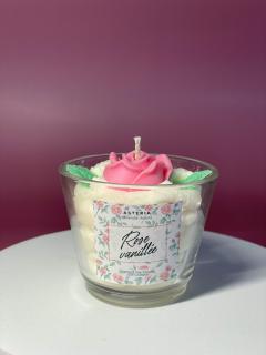 Mini bougie Rose florale Candle Astéria parfum romantique cire végétale naturelle idée cadeau délicate Belgique Wimzzi / Mini rozen geurkaars Candle Astéria romantische geur plantaardige was Belgisch cadeau Wimzzi / Mini floral rose candle Candle Astéria romantic scent natural plant wax Belgian gift Wimzzi