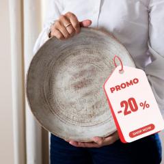 Picture of the product Large round ceramic plate