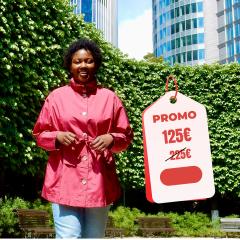 Photo de l'article Bise Cherry – Trench imperméable mi-cuisse & ceinture ajustée, touche gourmande