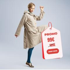 Photo de l'article The Classic – Griggio XXL - L’imper chic et intemporel de la ligne CUMULUS - Fins de séries