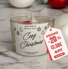 Foto van het artikel Cosy Christmas – ambachtelijke geurkaars met citrus en kruiden, sojawas