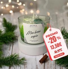 Foto van het artikel Natuurlijke geurkaars met dennengeur, sojawas