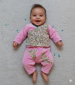 Photo de l'article 6 mois – Ensemble rose