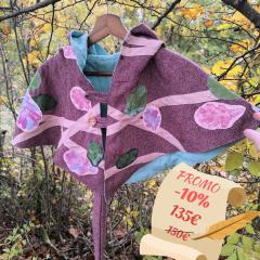 Picture of the product PROMO -10% Plum Floral Autumn Cape
