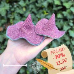 Photo de l'article PROMO -10% Pince à cheveux "Chapeau de Sorciere" - rose et bleu