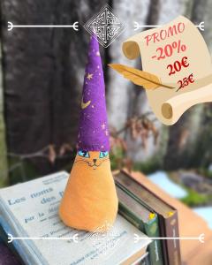Photo de l'article PROMO  -20% Gnominet apprenti magicien - chat orange
