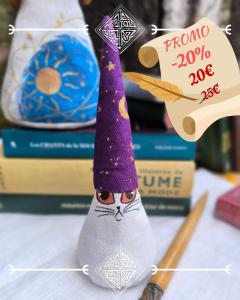 Photo de l'article PROMO -20% Gnominet apprenti sorcier - chat blanc
